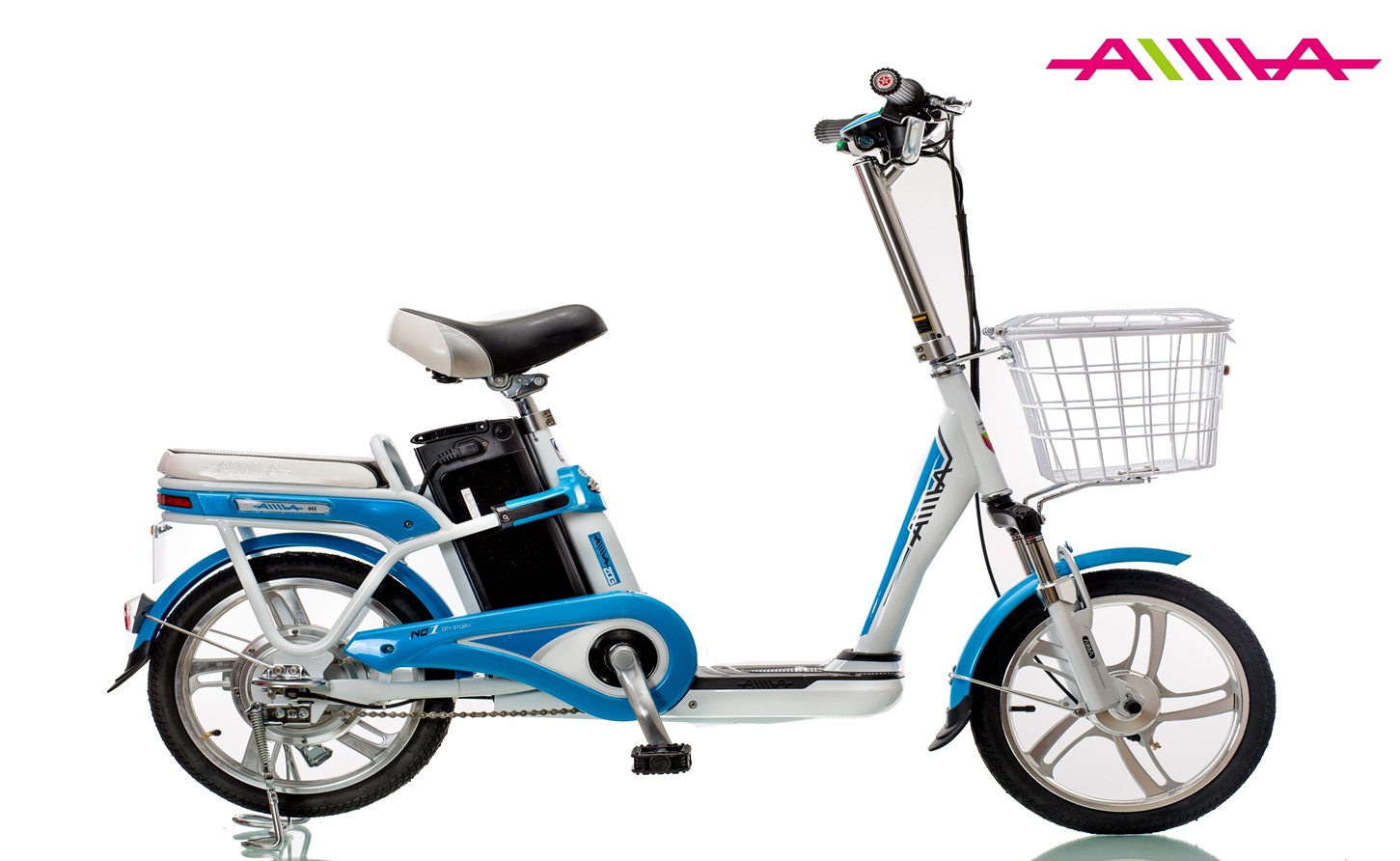 xe đạp điện aima ed315 màu xanh dương